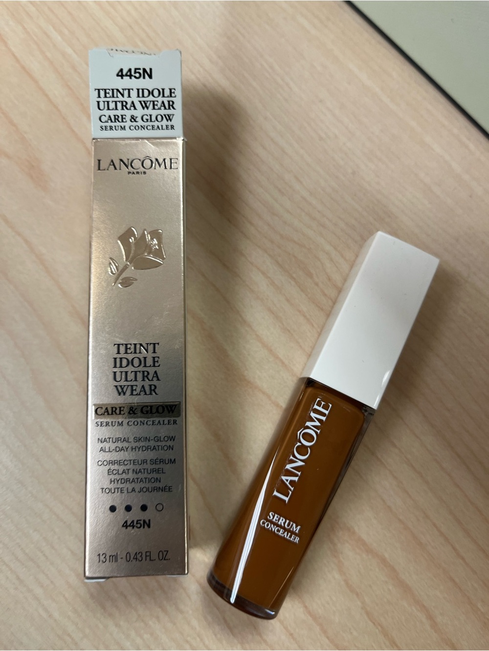 Lancome Teint Idole Ultra Wear Care & Glow Serum Concealer ~0.43 fl oz 445N